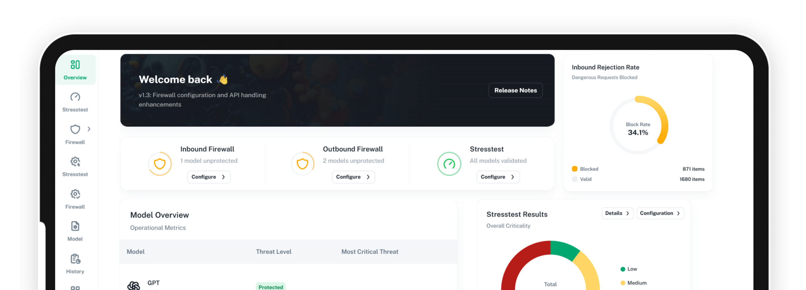 AI runtime security dashboard – MATVIS