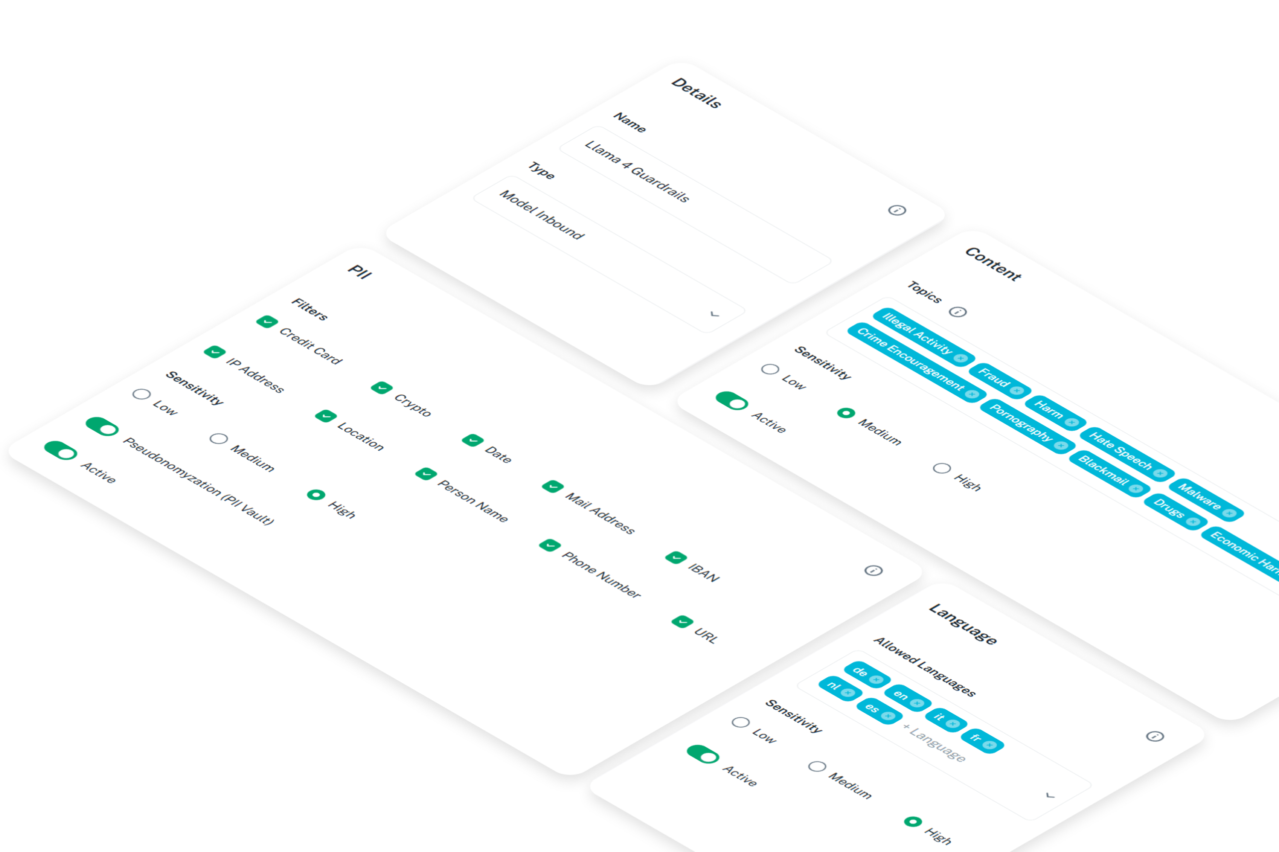 Topic configuration: built-in topics, custom topics, thresholds per direction